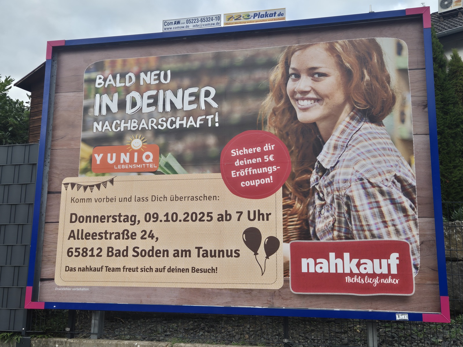 Plakat zur Eröffnung in Bad Soden